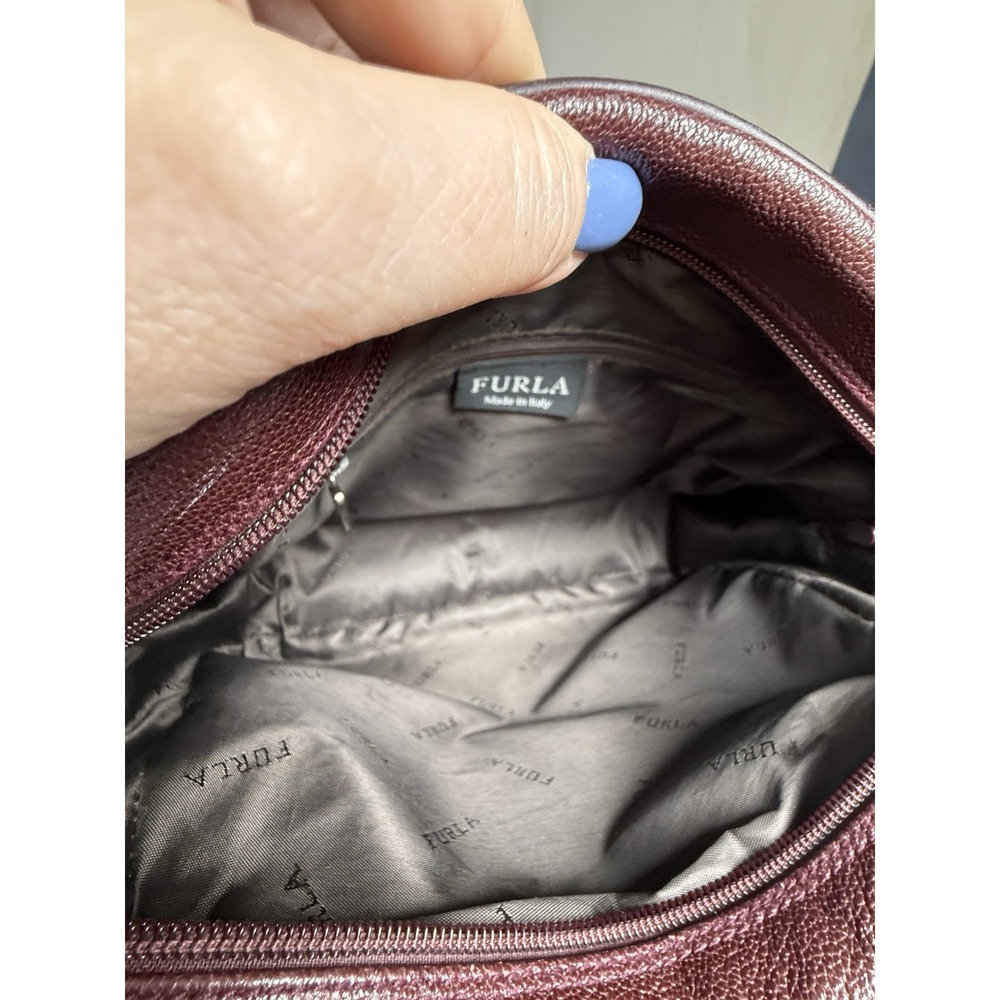 FURLA Brownish Red Leather Strap Bowling Shoulder  bag with‎ strap - Picture 11 of 16